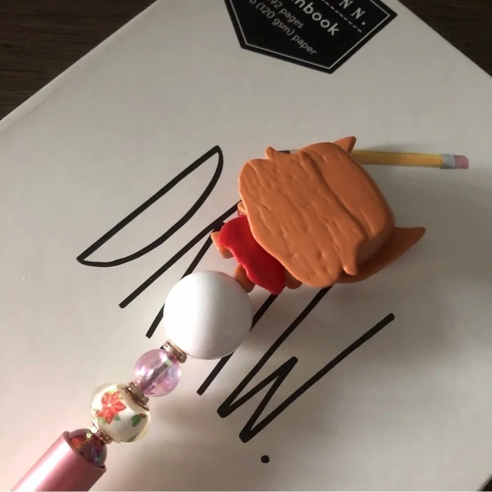 Marvel Gingerbread man handmade beaded pen: Scarlet Witch